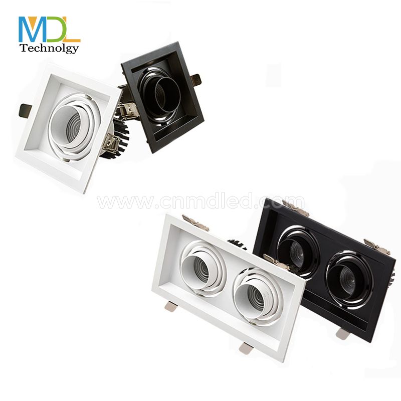 MDL Recessed LED Grille Downlight Single, Double or Three Head Model: MDL-GDL13