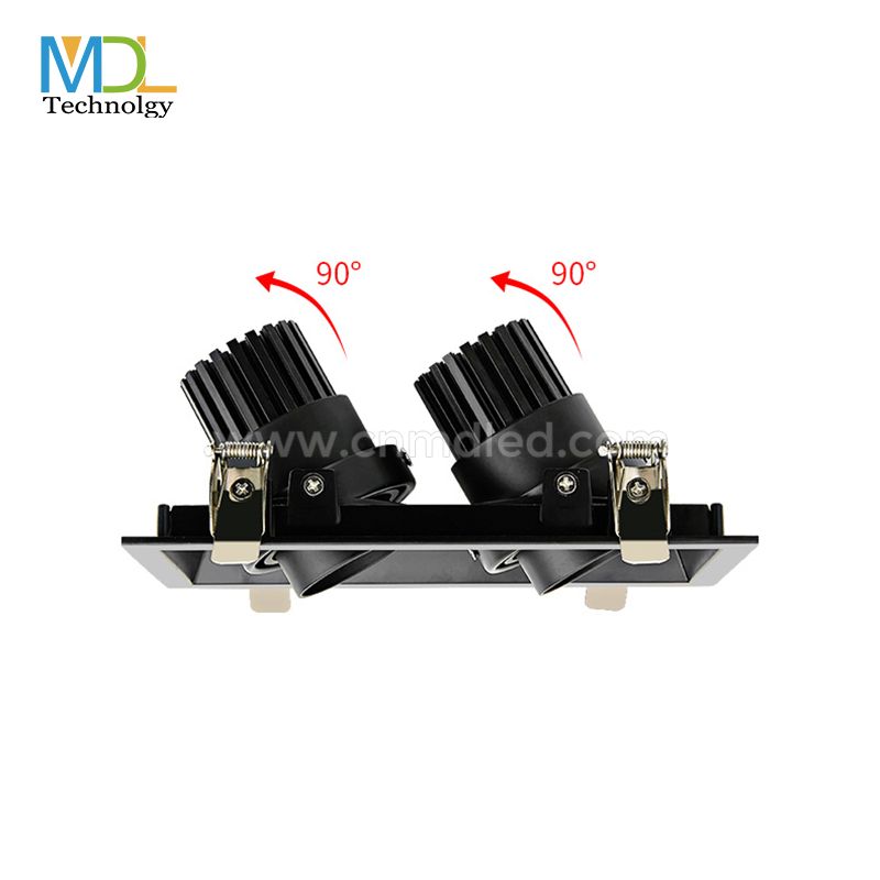 MDL Recessed LED Grille Downlight Single, Double or Three Head Model: MDL-GDL13
