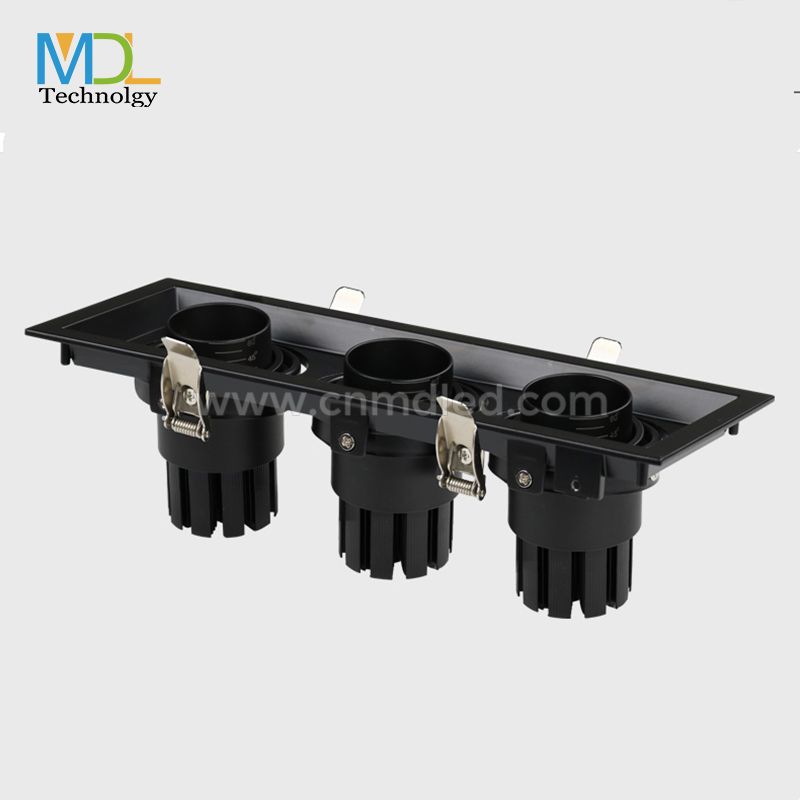 MDL Recessed LED Grille Downlight Single, Double or Three Head Model: MDL-GDL13