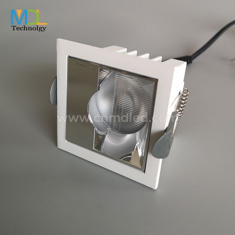 MDL Asymmetrical LED Down Light anti-glare polarized  spotlight square recessed LED spotlight Model: MDL-RDLSE3