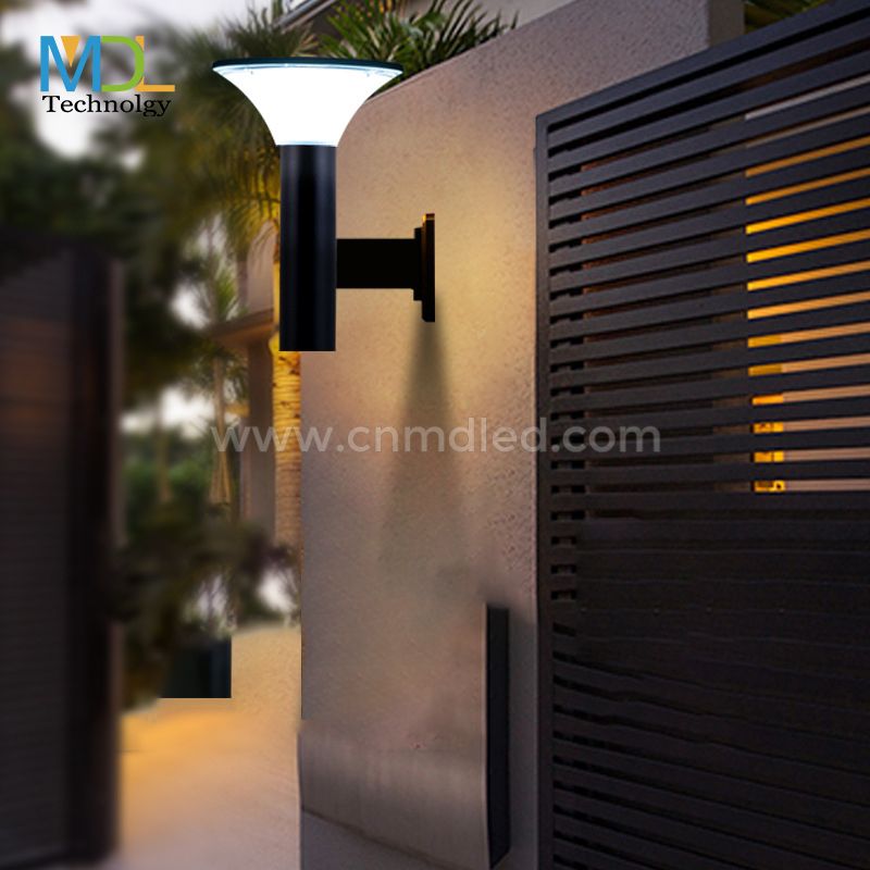 MDL LED Solar Garden Lights Round Community Villa Wall Lights Solar Garden Pillar Light Model: MDL-BLL75W