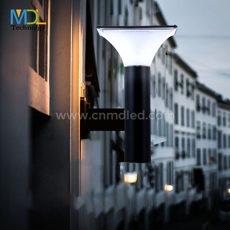 MDL LED Solar Garden Lights Round Community Villa Wall Lights Solar Garden Pillar Light Model: MDL-BLL75W