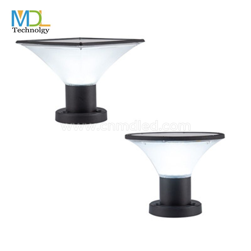 MDL Round LED Solar Garden Lights LED Top Wall Light Pole Light for garden Model: MDL-BLL75T