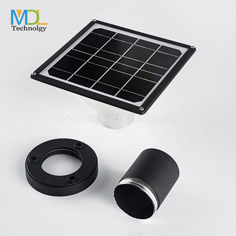 MDL Round LED Solar Garden Lights LED Top Wall Light Pole Light for garden Model: MDL-BLL75T