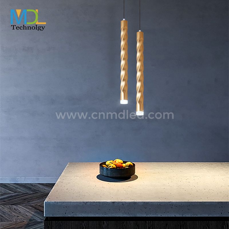 MDL Indoor Long Tube Pendant Light Gold Model: MDL-SPDL23