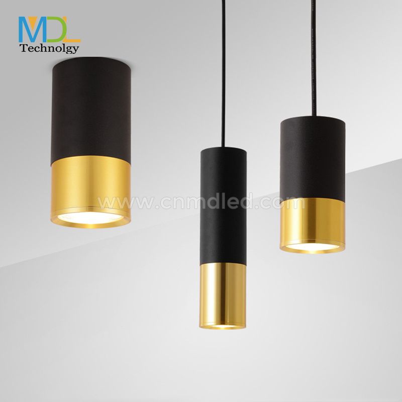 MDL Surface mounted LED cylindrical non-opening black/gold spotlight Model: MDL-SPDL28