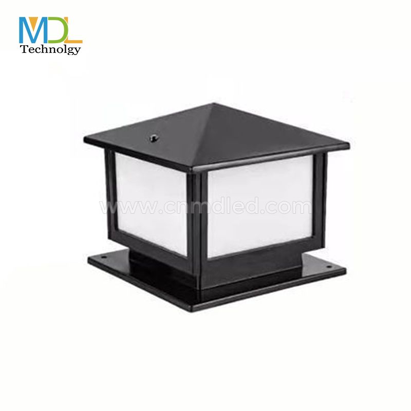 MDL Waterproof outdoor solar column head lamp wall lamp outdoor garden lamp Model: MDL-TWFL7
