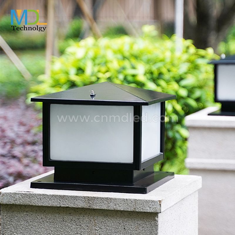 MDL Waterproof outdoor solar column head lamp wall lamp outdoor garden lamp Model: MDL-TWFL7