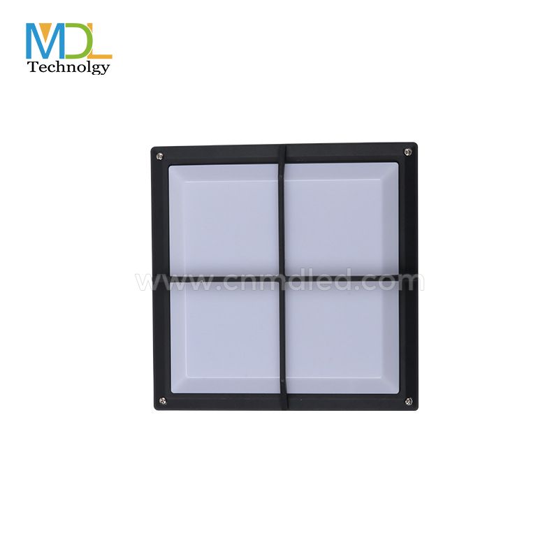 MDL Square Mini Bulkhead Light LED Grille Gray IP65 Waterproof Aluminum with Frosted Cover Ceiling Flush Light MDL-FWL2