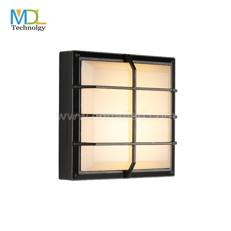 MDL Square Mini Bulkhead Light LED Grille Gray IP65 Waterproof Aluminum with Frosted Cover Ceiling Flush Light MDL-FWL2