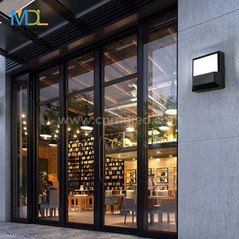 MDL Square Mini Bulkhead Light LED Grille Gray IP65 Waterproof Aluminum with Frosted Cover Ceiling Flush Light MDL-FWL2