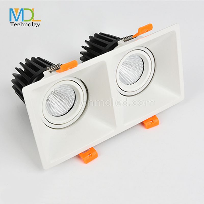 MDL square double heads, adjustable, anti-glare reflector light Model: MDL-SDL3