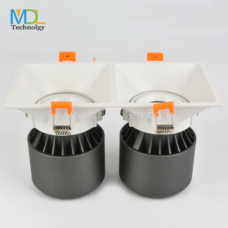 MDL square double heads, adjustable, anti-glare reflector light Model: MDL-SDL3