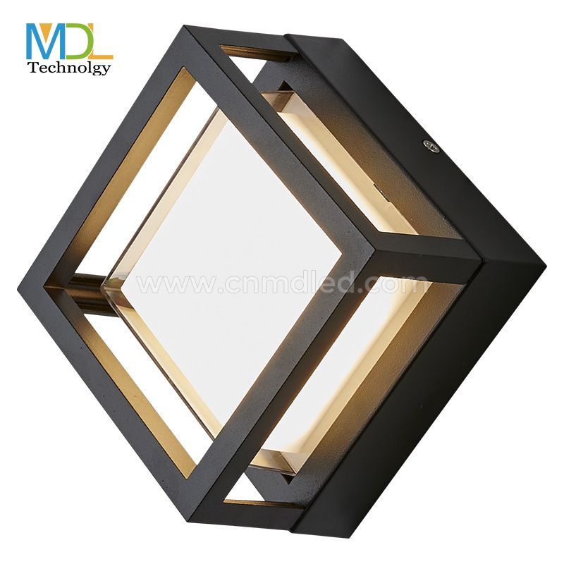 MDL  Square Black Aluminum Door Post Lights, Patio Pillar Wall Lamp Exterior Table Column Light MDL-OWL13B