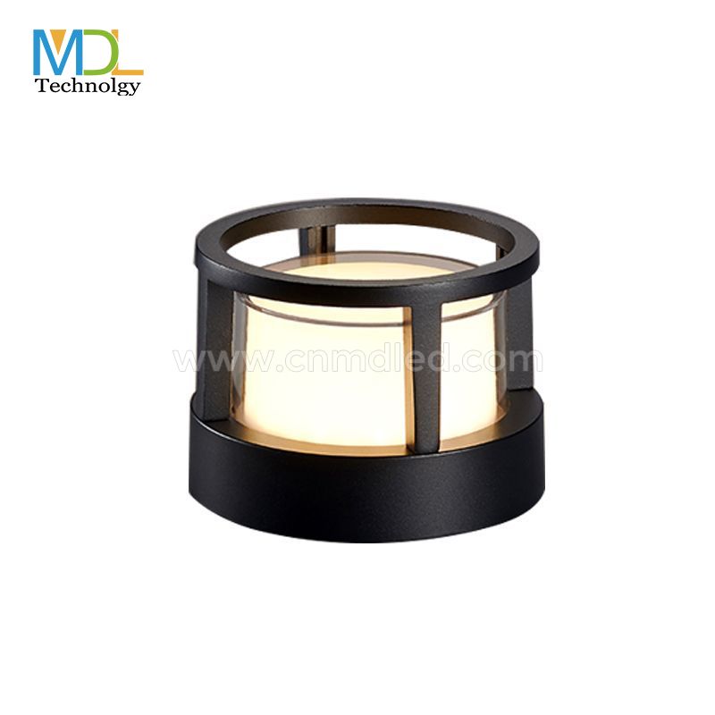 MDL  Black Aluminum Door Post Lights, Patio Pillar Wall Lamp Exterior Table Column Light MDL-OWL13C