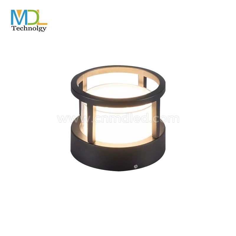 MDL  Black Aluminum Door Post Lights, Patio Pillar Wall Lamp Exterior Table Column Light MDL-OWL13C