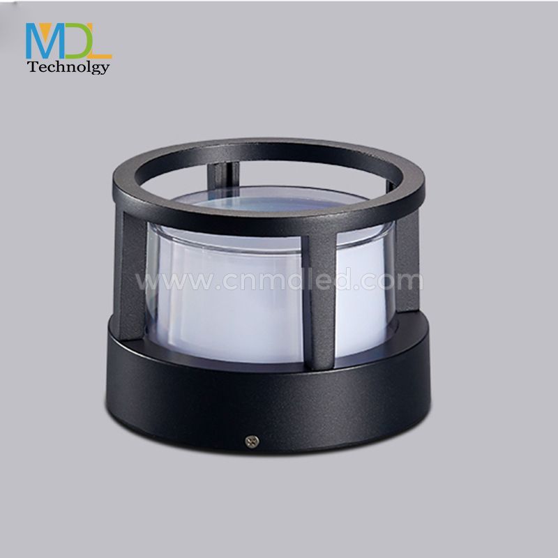 MDL  Black Aluminum Door Post Lights, Patio Pillar Wall Lamp Exterior Table Column Light MDL-OWL13C