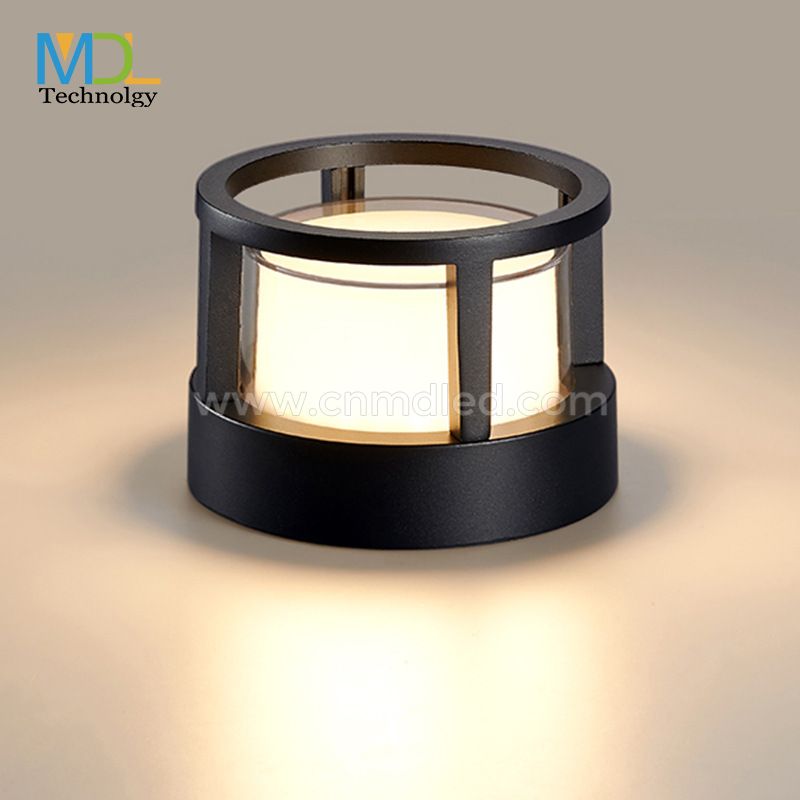 MDL  Black Aluminum Door Post Lights, Patio Pillar Wall Lamp Exterior Table Column Light MDL-OWL13C