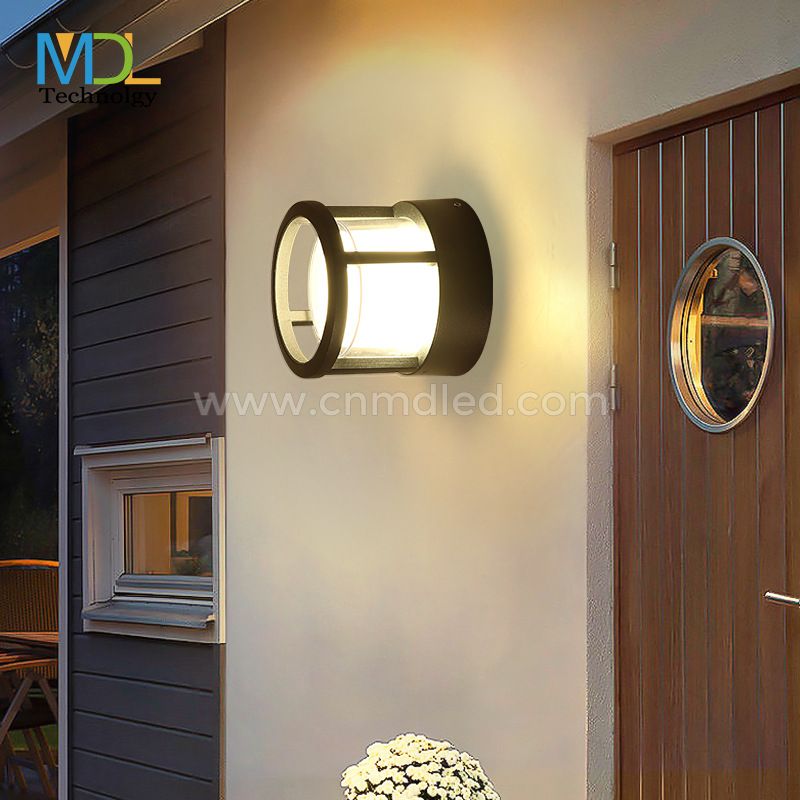MDL  Black Aluminum Door Post Lights, Patio Pillar Wall Lamp Exterior Table Column Light MDL-OWL13C