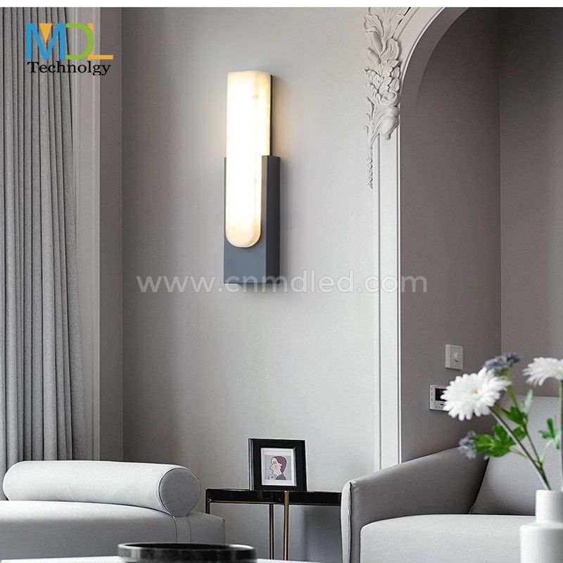 MDL Wall Lights for Bedroom Postmodern Marble Wall Lamp Simple Bedroom Aisle Staircase Wall Light LED Hotel Wall Lamp Light MDL-OWL84