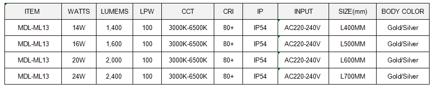 LED Mirror Light Model:MDL- ML13